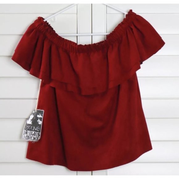 XS YFB Off Shoulder Top F06 1096 - Picture 7 of 8